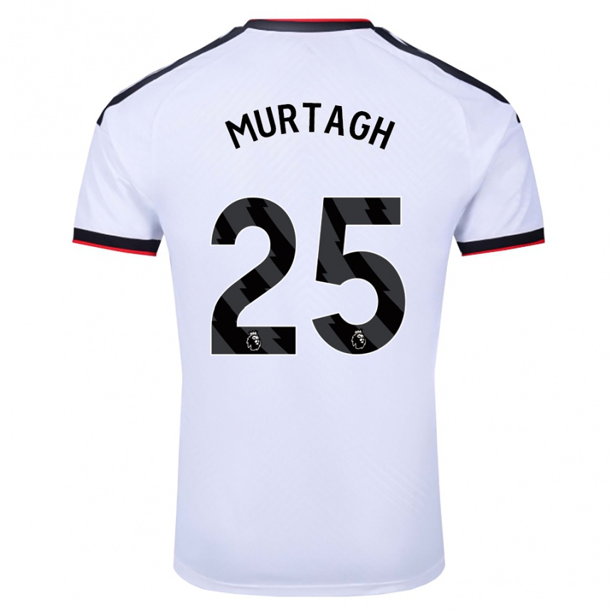 גברים כדורגל Ruby Murtagh #25 לבן שחור אדום ג'רזי ביתית 2026/27 גברים כדורגל Ruby Murtagh #25 לבן שחור אדום ג'רזי ביתית 2026/27