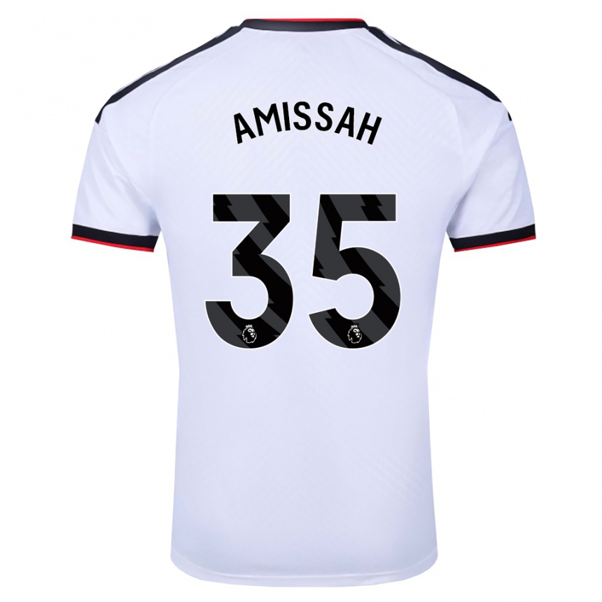 גברים כדורגל Sam Amissah #35 לבן שחור אדום ג'רזי ביתית 2026/27