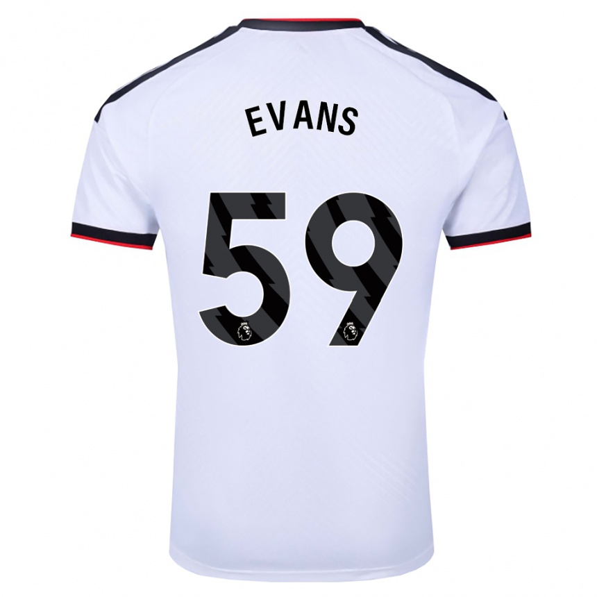גברים כדורגל Aidan Evans #59 לבן שחור אדום ג'רזי ביתית 2026/27