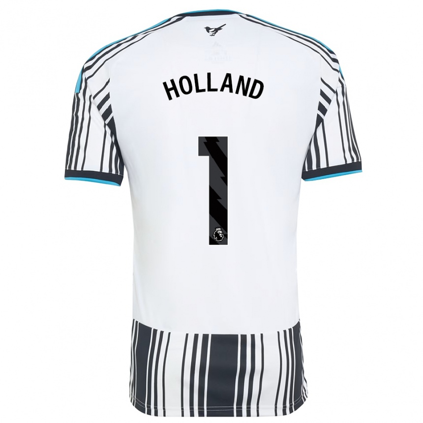 גברים כדורגל Oliver Holland #1 כחול שמיים שחור לבן ג'רזי ביתית 2026/27