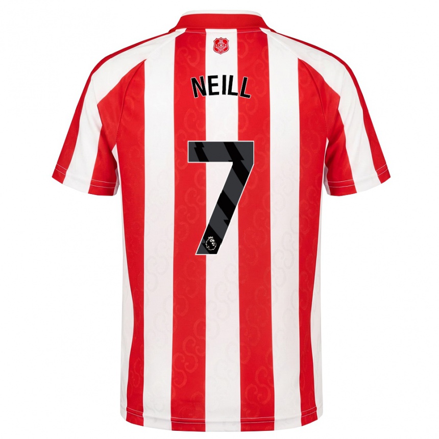 גברים כדורגל Marcus Neill #7 אדום לבן שחור ג'רזי ביתית 2026/27