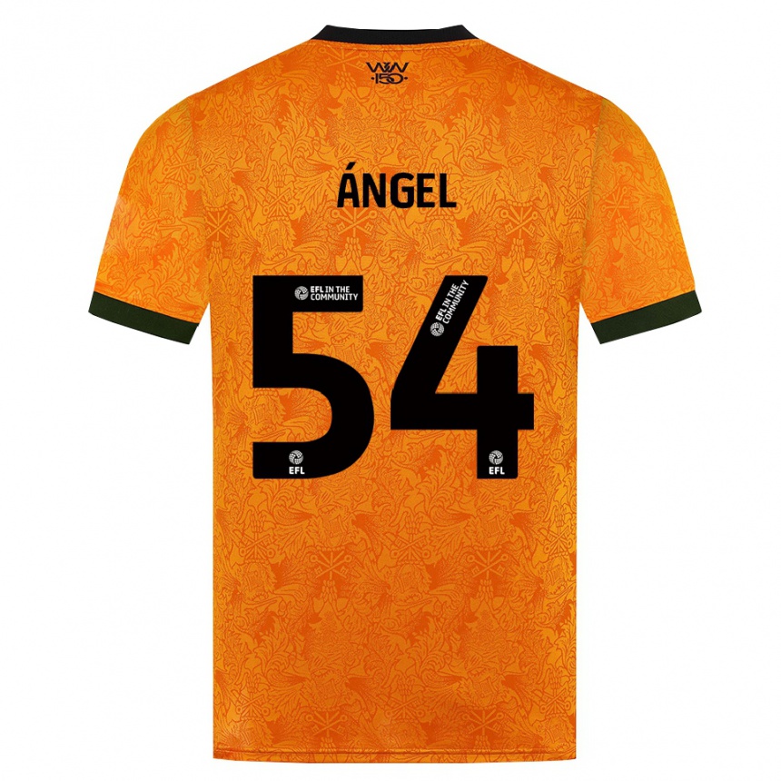 גברים כדורגל Dani Ángel #54 כתום שחור ג'רזי ביתית 2026/27