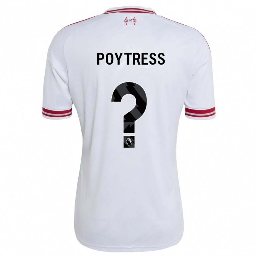 גברים כדורגל Jacob Poytress #0 אדום לבן הרחק ג'רזי 2026/27