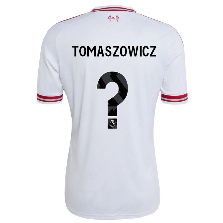 גברים כדורגל Aiden Tomaszowicz #0 אדום לבן הרחק ג'רזי 2026/27