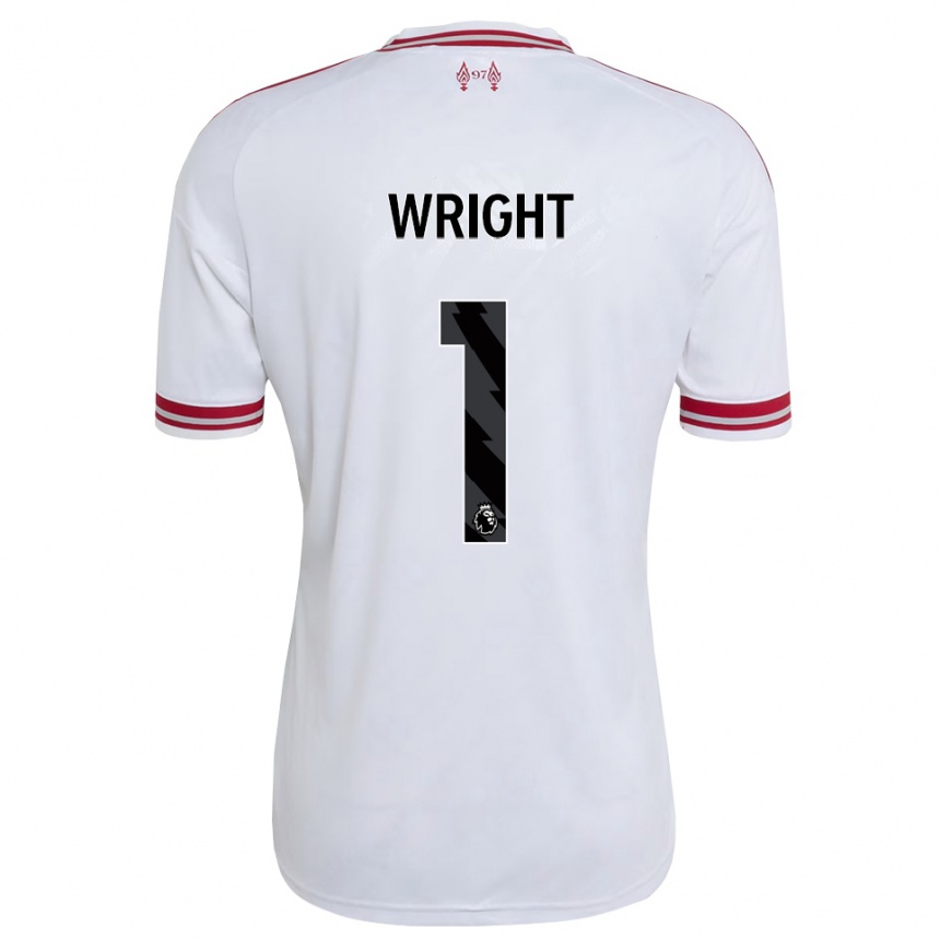גברים כדורגל Matty Wright #1 אדום לבן הרחק ג'רזי 2026/27