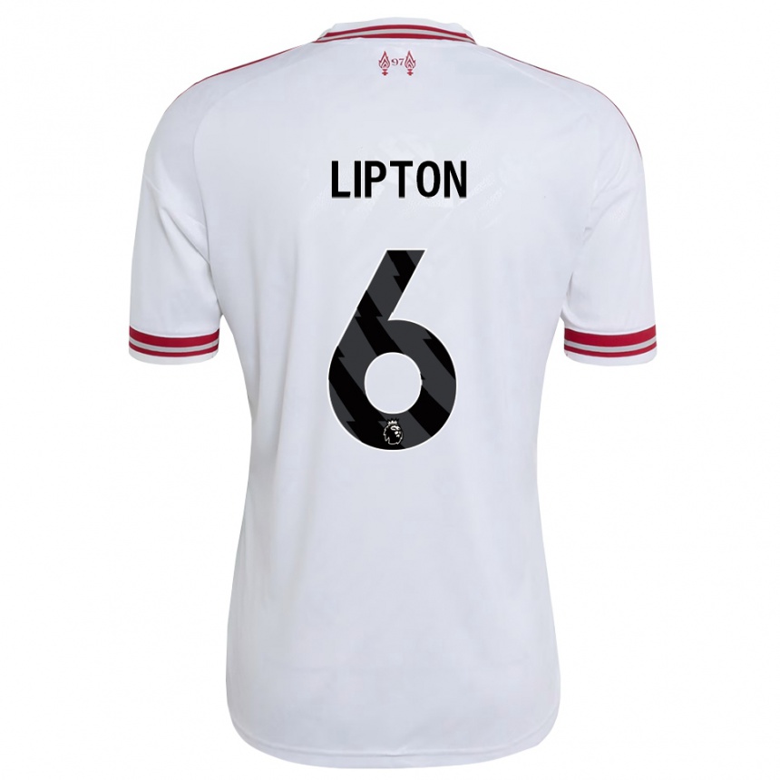 גברים כדורגל Joe Lipton #6 אדום לבן הרחק ג'רזי 2026/27
