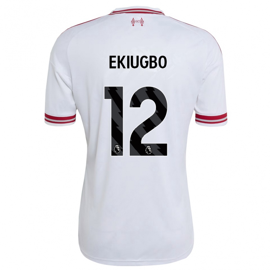 גברים כדורגל Shadrach Ekiugbo #12 אדום לבן הרחק ג'רזי 2026/27