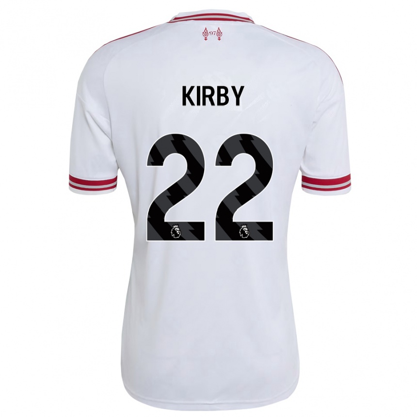 גברים כדורגל פיי קירבי #22 אדום לבן הרחק ג'רזי 2026/27