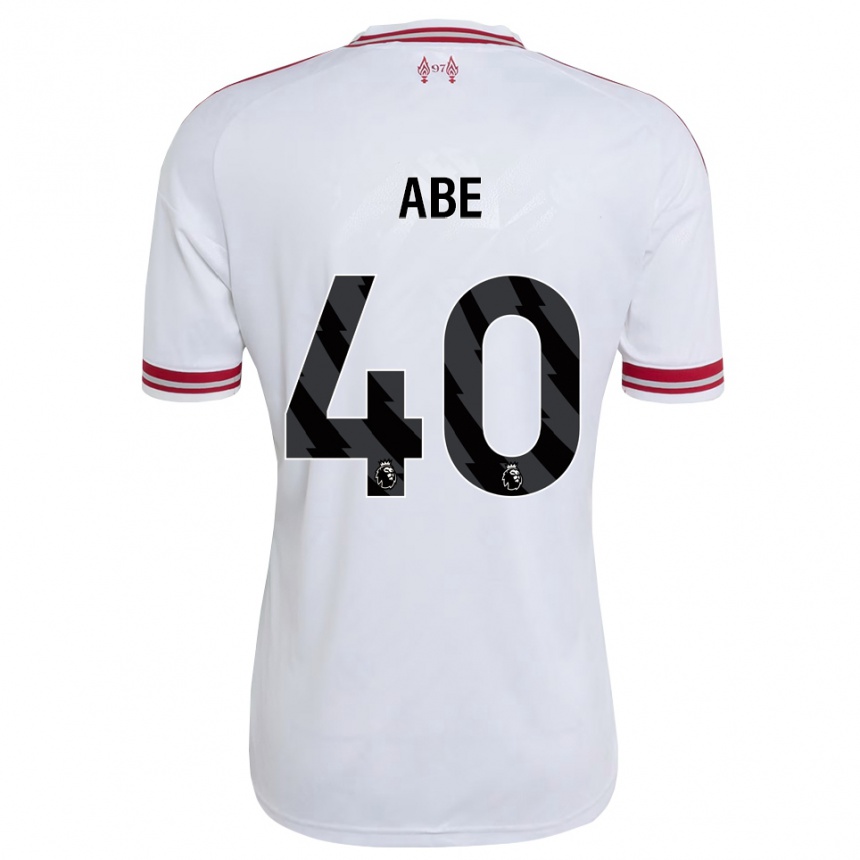 גברים כדורגל Joshua Abe #40 אדום לבן הרחק ג'רזי 2026/27