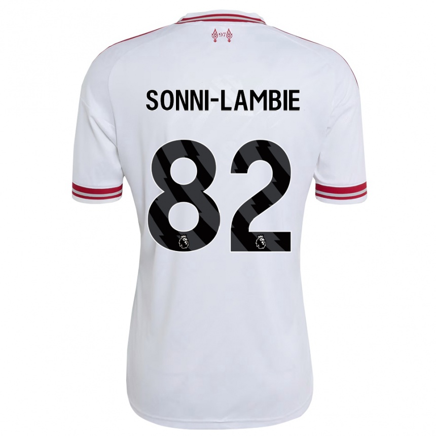 גברים כדורגל Joshua Sonni-Lambie #82 אדום לבן הרחק ג'רזי 2026/27