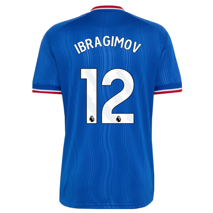 גברים כדורגל Gazi Ibragimov #12 כחול לבן אדום הרחק ג'רזי 2026/27