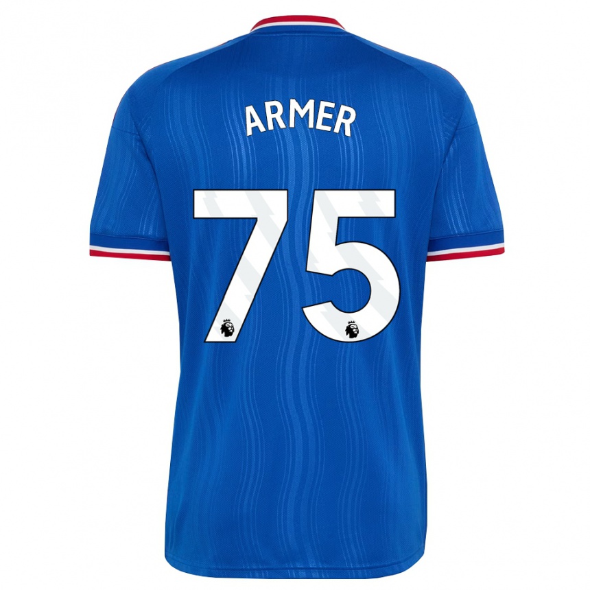 גברים כדורגל Daniel Armer #75 כחול לבן אדום הרחק ג'רזי 2026/27