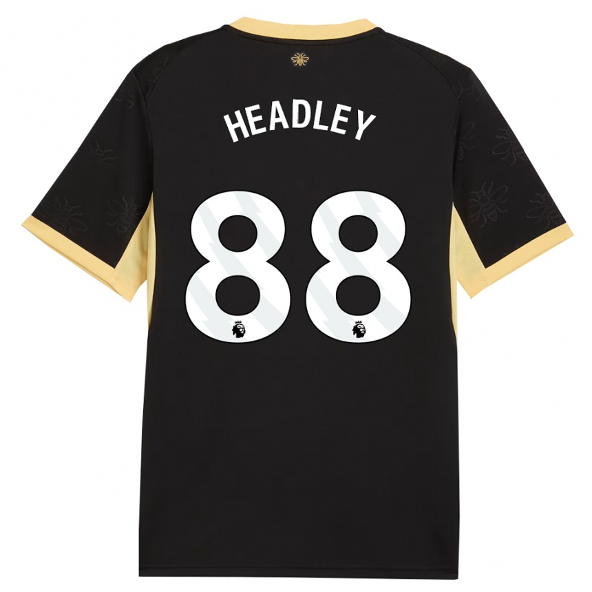 גברים כדורגל Dante Headley #88 שחור צהוב הרחק ג'רזי 2026/27