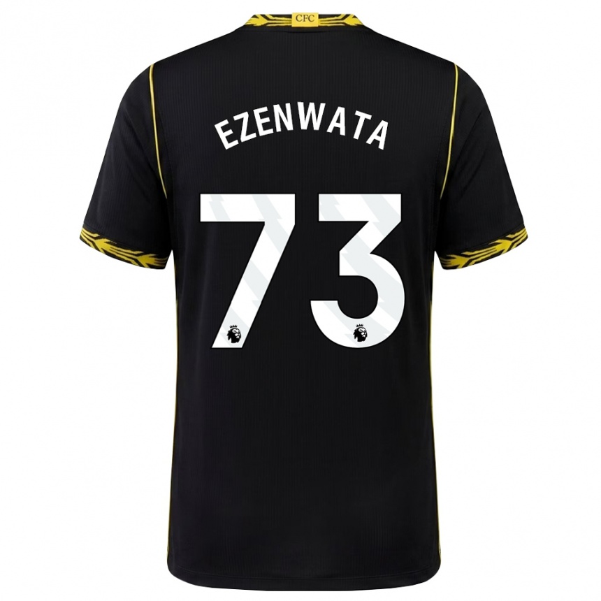 גברים כדורגל Chizaram Ezenwata #73 שחור צהוב הרחק ג'רזי 2026/27
