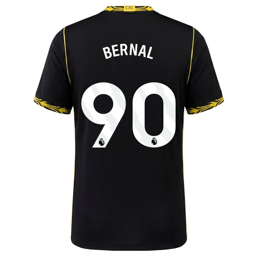 גברים כדורגל Freddy Bernal #90 שחור צהוב הרחק ג'רזי 2026/27