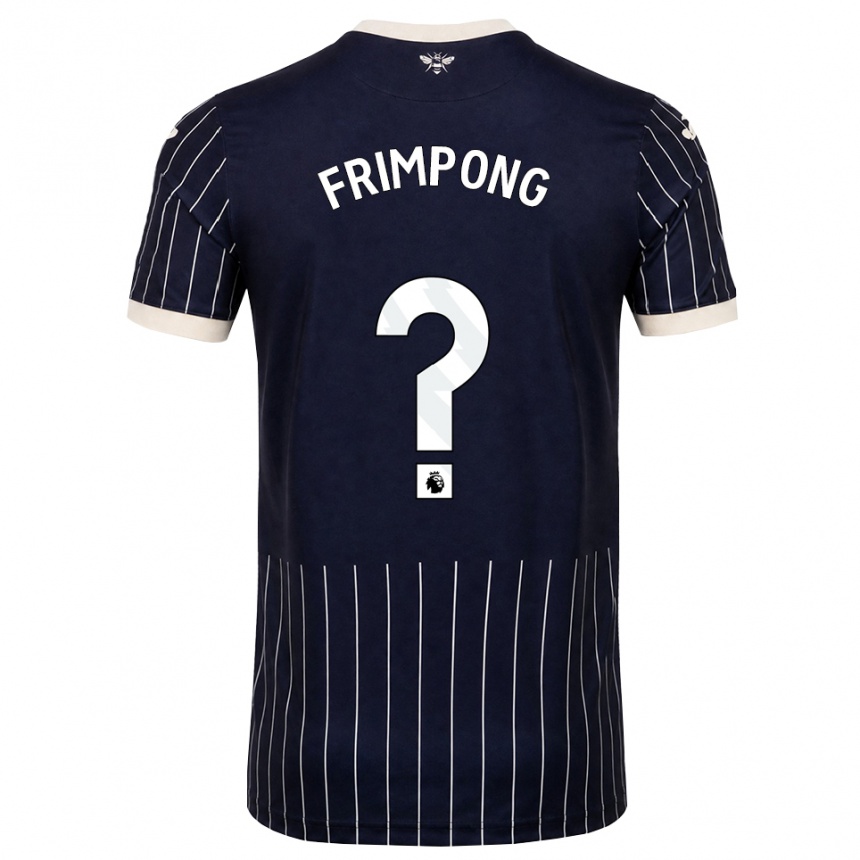 גברים כדורגל Charles Frimpong #0 שחור לבן הרחק ג'רזי 2026/27