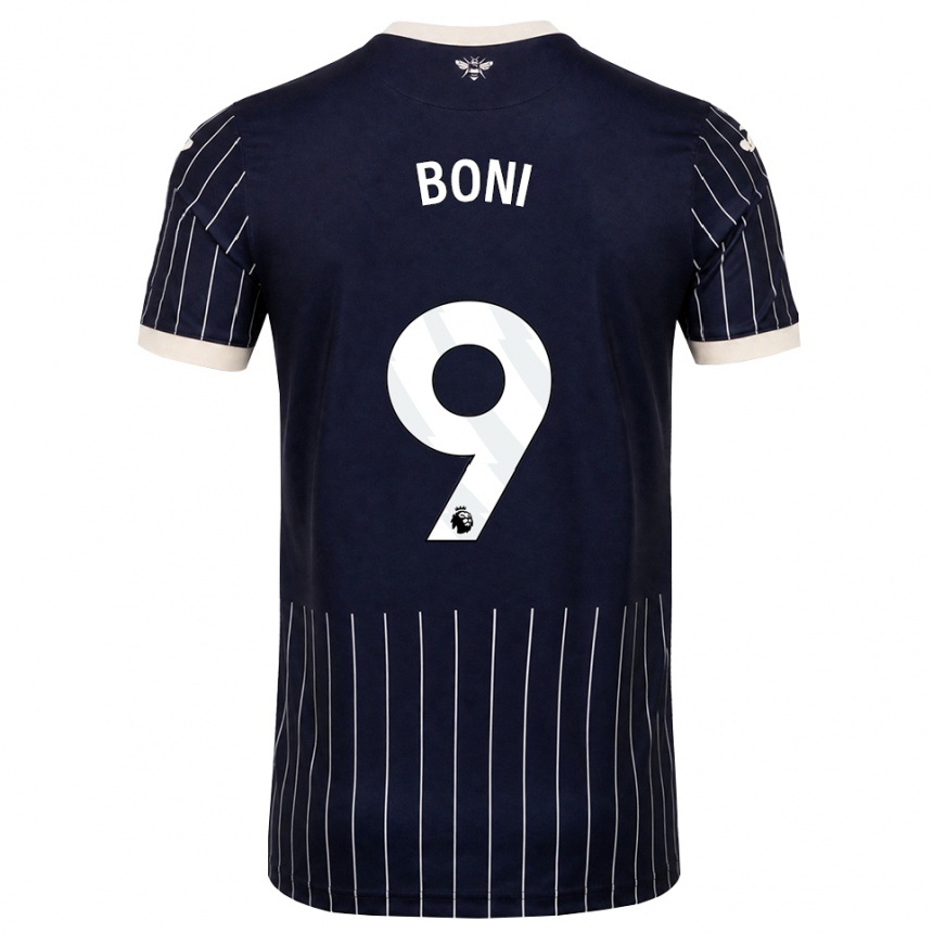 גברים כדורגל Michel Boni #9 שחור לבן הרחק ג'רזי 2026/27 גברים כדורגל Michel Boni #9 שחור לבן הרחק ג'רזי 2026/27