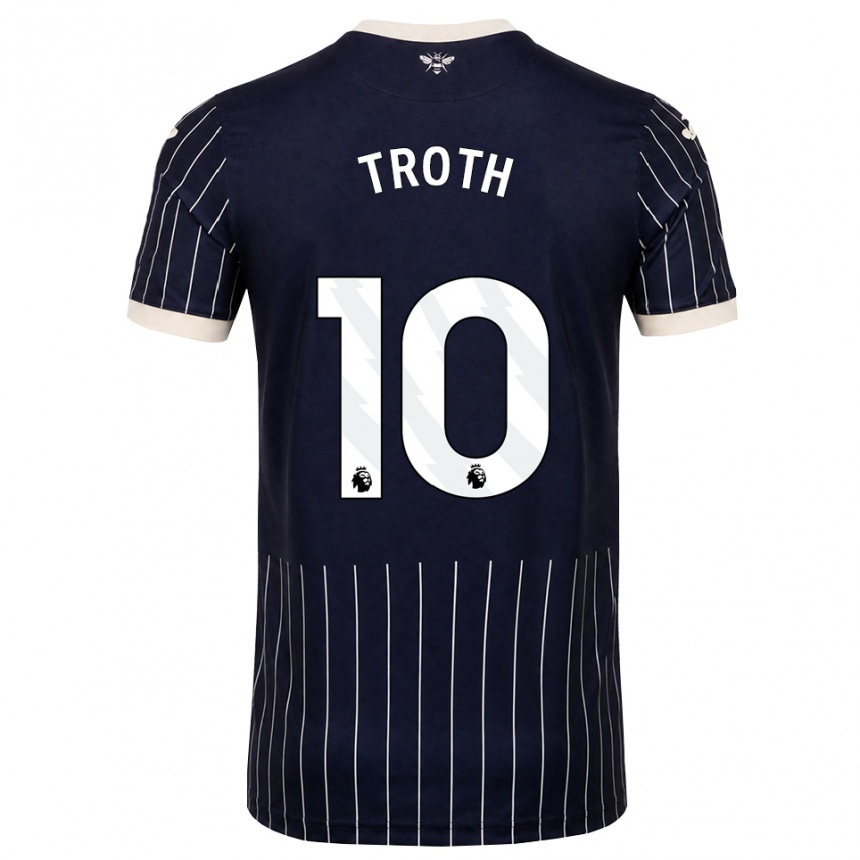 גברים כדורגל Sophie Troth #10 שחור לבן הרחק ג'רזי 2026/27