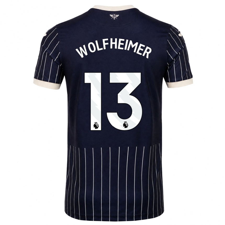 גברים כדורגל Connor Wolfheimer #13 שחור לבן הרחק ג'רזי 2026/27 גברים כדורגל Connor Wolfheimer #13 שחור לבן הרחק ג'רזי 2026/27