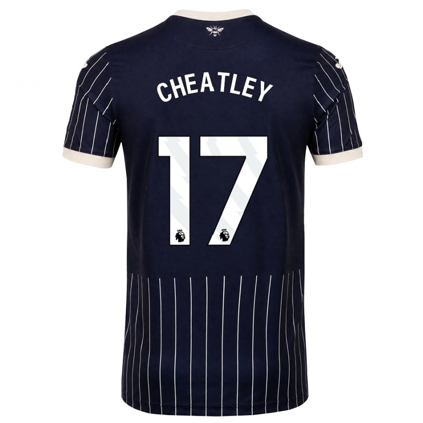 גברים כדורגל Ashley Cheatley #17 שחור לבן הרחק ג'רזי 2026/27