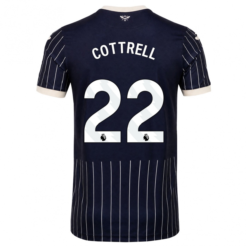 גברים כדורגל Eleonora Cottrell #22 שחור לבן הרחק ג'רזי 2026/27