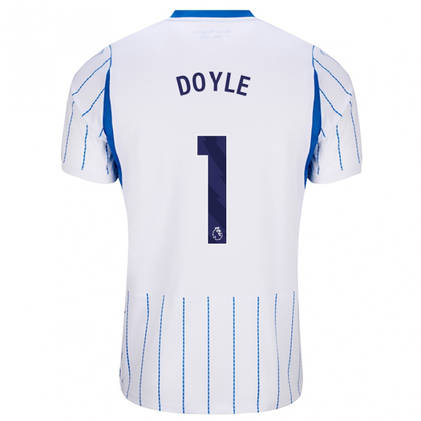 גברים כדורגל Liam Doyle #1 כחול דודוד לבן הרחק ג'רזי 2026/27