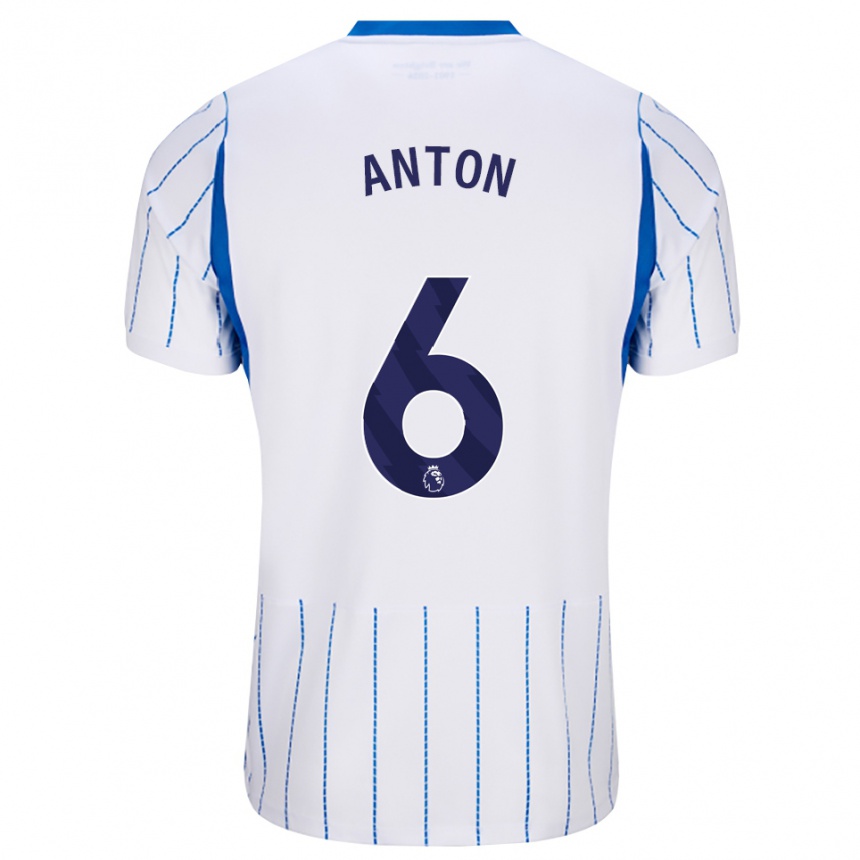 גברים כדורגל Anton Palmer #6 כחול דודוד לבן הרחק ג'רזי 2026/27