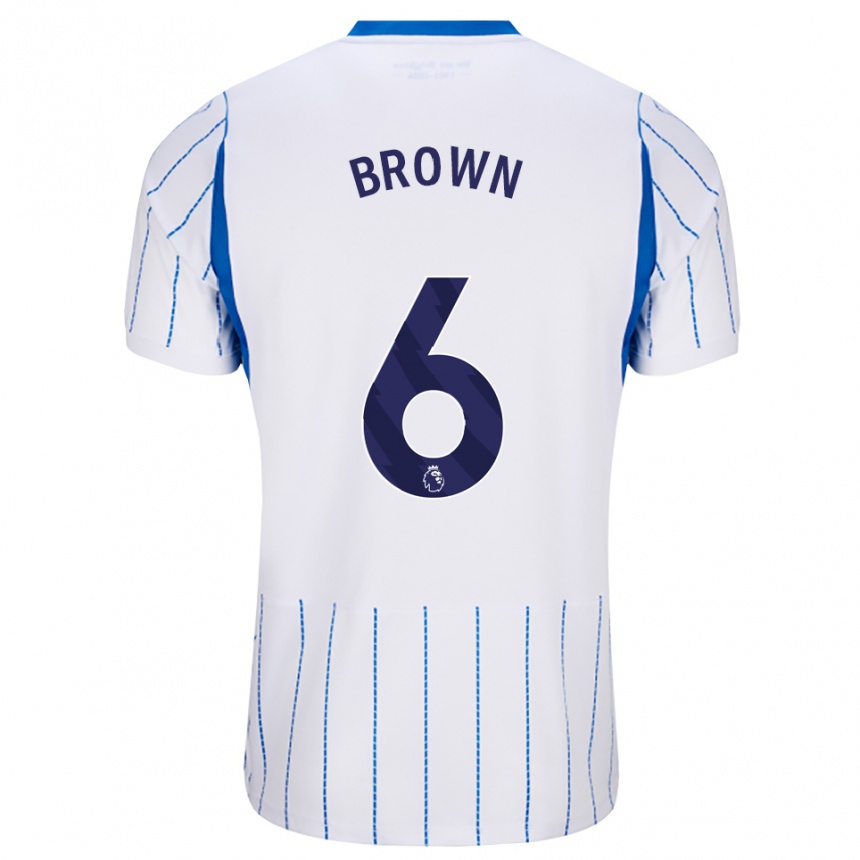 גברים כדורגל Harrison Brown #6 כחול דודוד לבן הרחק ג'רזי 2026/27