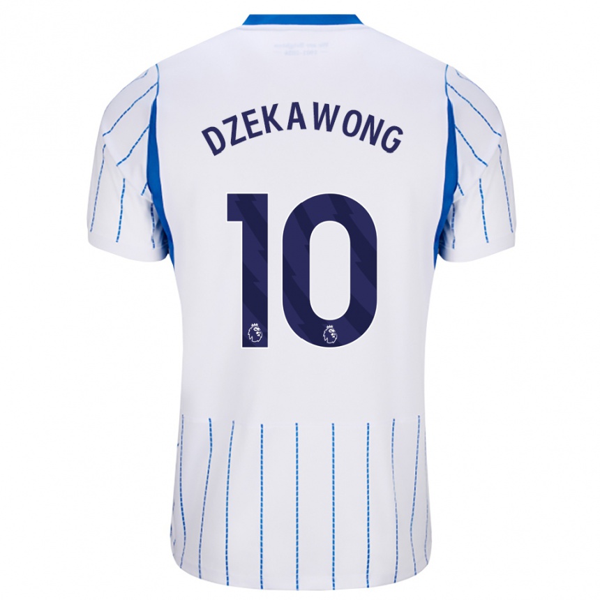 גברים כדורגל Finn Dzekawong #10 כחול דודוד לבן הרחק ג'רזי 2026/27