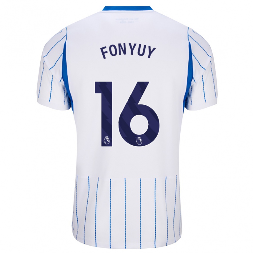 גברים כדורגל Aedan Fonyuy #16 כחול דודוד לבן הרחק ג'רזי 2026/27