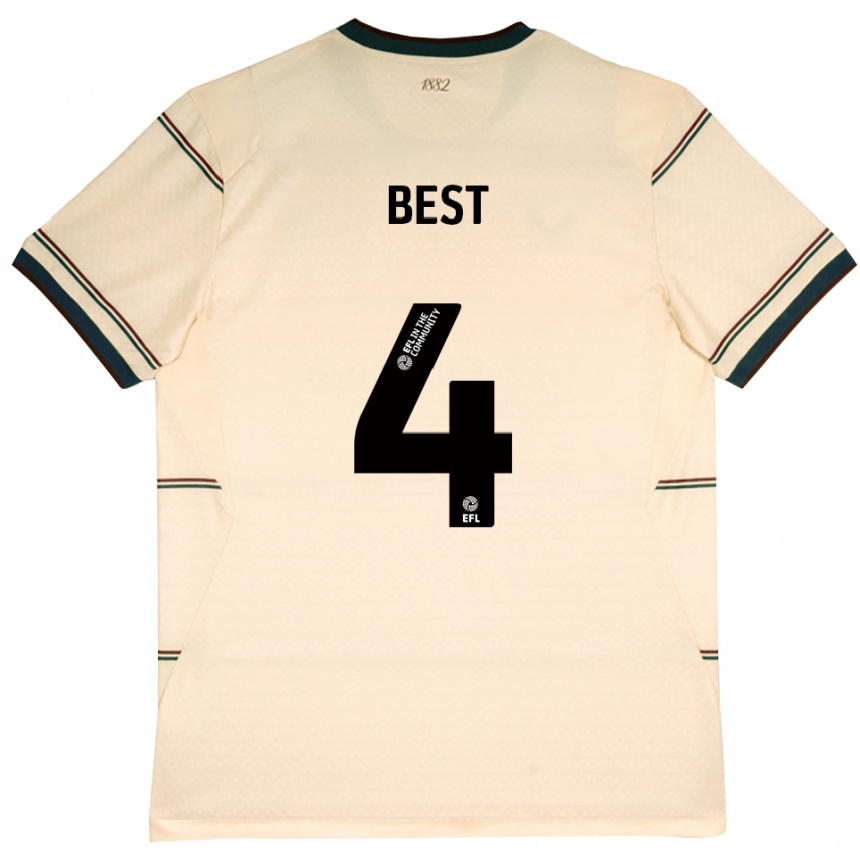 גברים כדורגל Freddie Best #4 בז' בורדו הרחק ג'רזי 2026/27