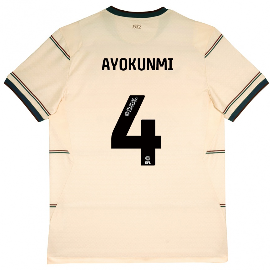 גברים כדורגל Darren Ayokunmi #4 בז' בורדו הרחק ג'רזי 2026/27