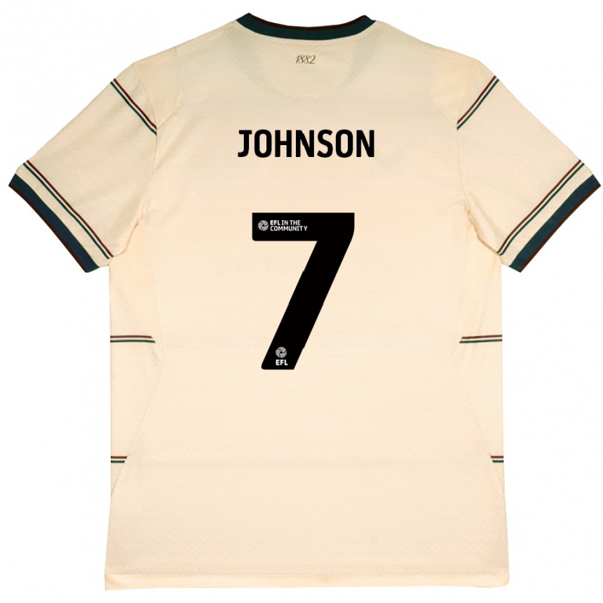 גברים כדורגל Zach Johnson #7 בז' בורדו הרחק ג'רזי 2026/27
