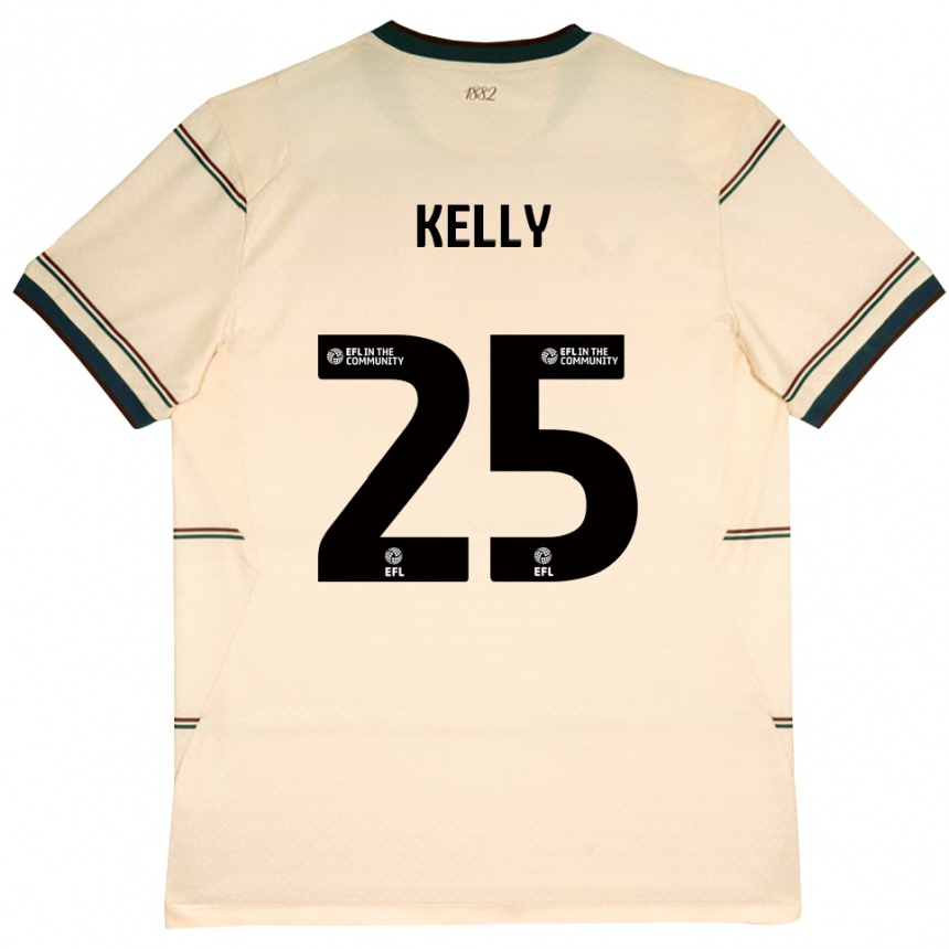 גברים כדורגל Aimee Kelly #25 בז' בורדו הרחק ג'רזי 2026/27