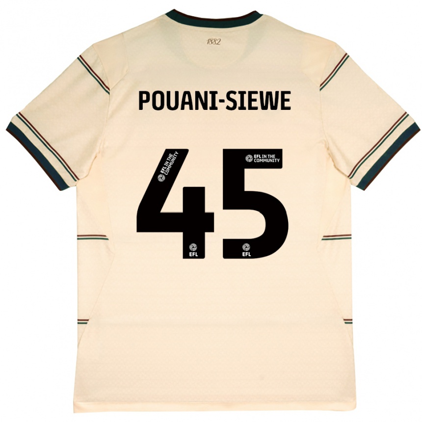 גברים כדורגל Brandon Pouani-Siewe #45 בז' בורדו הרחק ג'רזי 2026/27