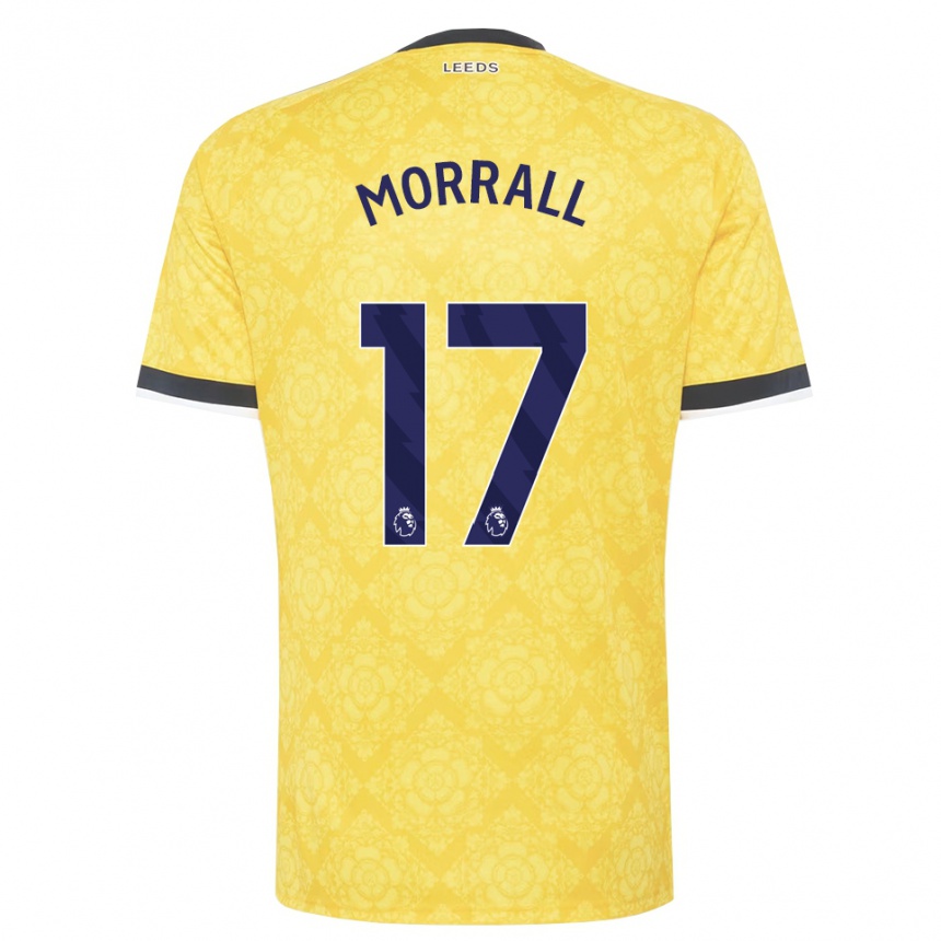 גברים כדורגל Kai Morrall #17 צהוב לבן שחור הרחק ג'רזי 2026/27