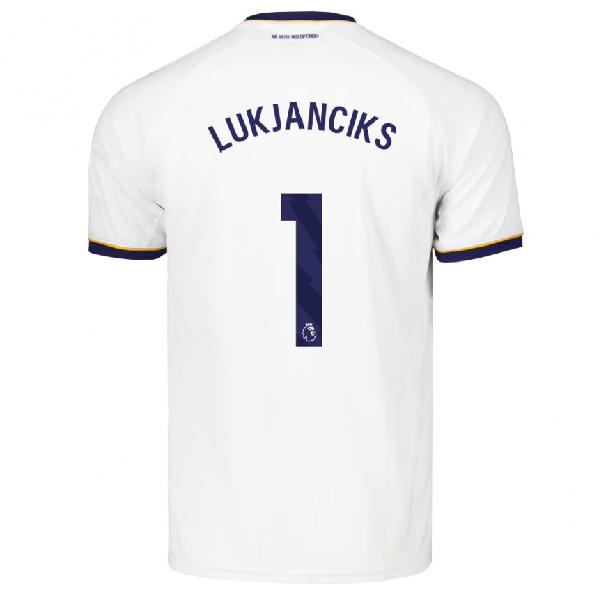 גברים כדורגל Douglass Lukjanciks #1 כחול חצות לבן צהוב הרחק ג'רזי 2026/27
