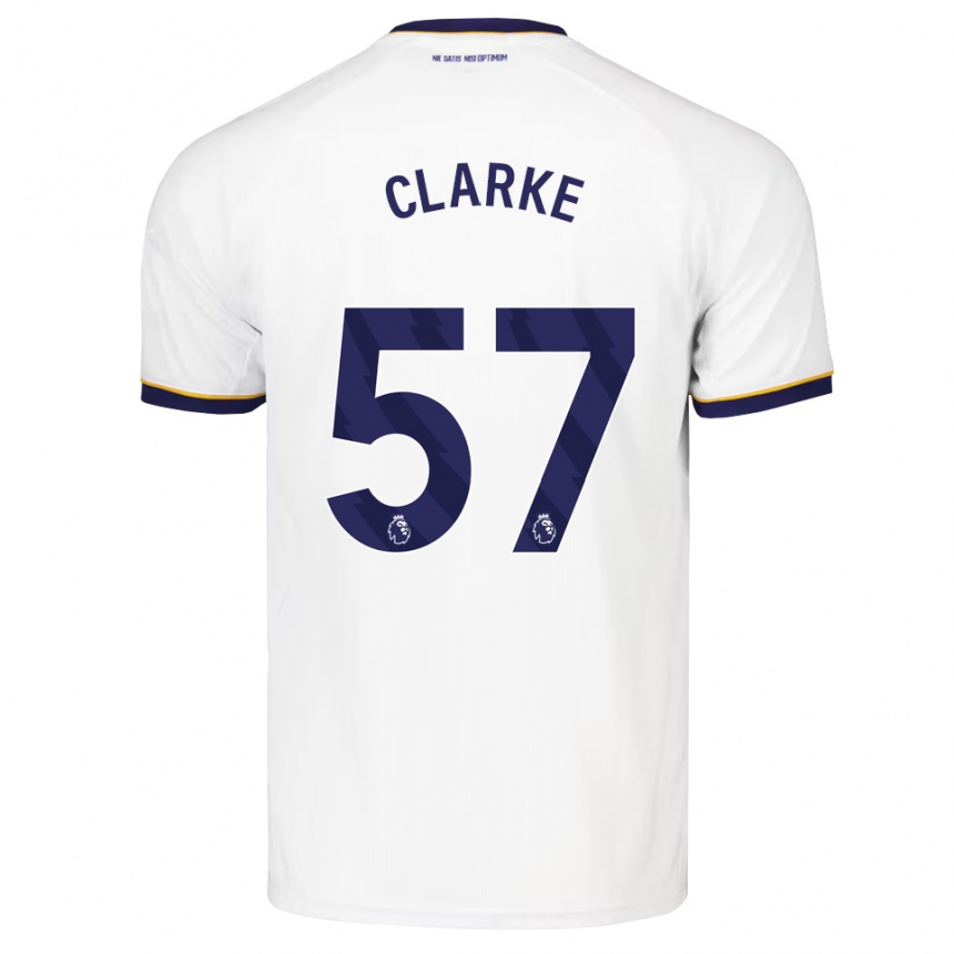 גברים כדורגל Justin Clarke #57 כחול חצות לבן צהוב הרחק ג'רזי 2026/27
