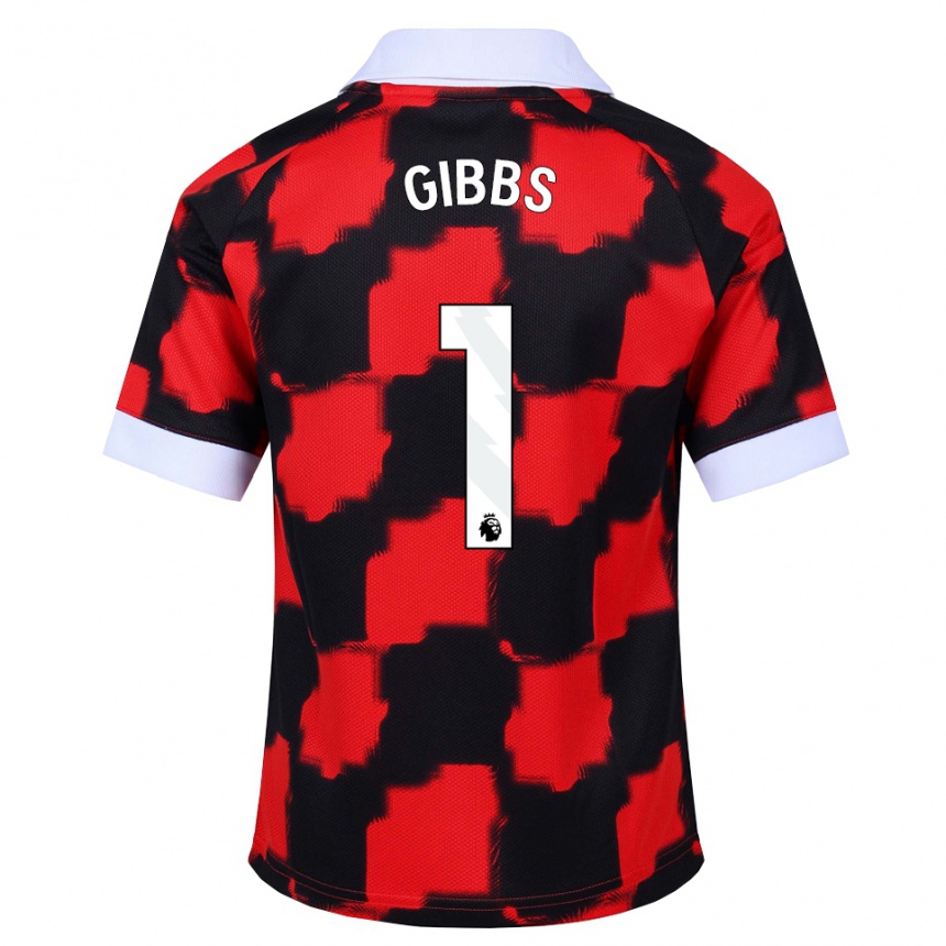 גברים כדורגל Frankie Gibbs #1 אדום לבן שחור הרחק ג'רזי 2026/27 גברים כדורגל Frankie Gibbs #1 אדום לבן שחור הרחק ג'רזי 2026/27