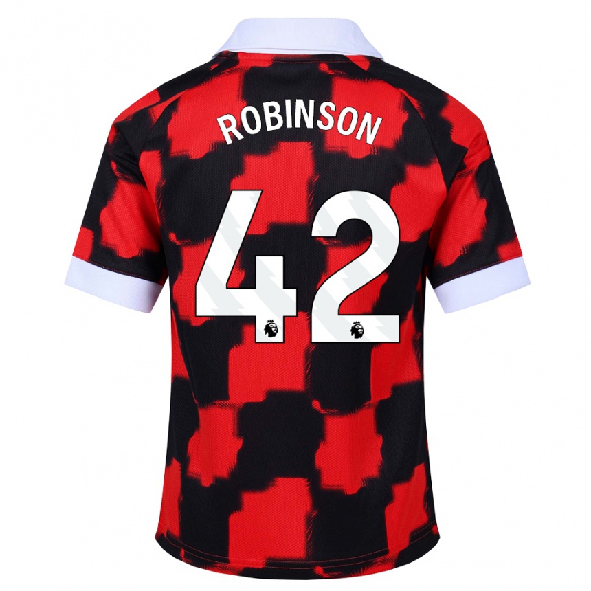 גברים כדורגל Charlie Robinson #42 אדום לבן שחור הרחק ג'רזי 2026/27