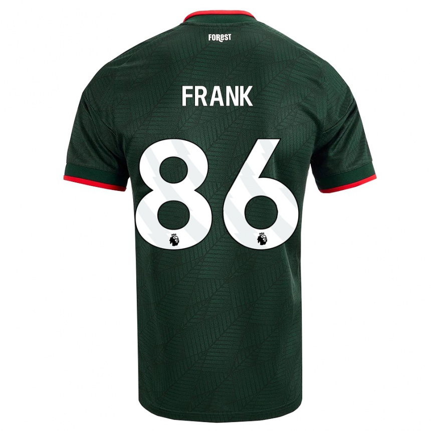 גברים כדורגל Djamna Frank #86 ירוק כהה אדום הרחק ג'רזי 2026/27