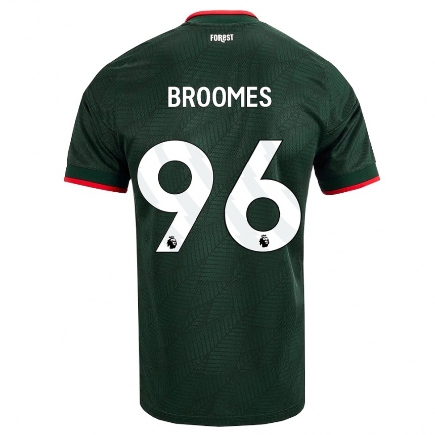 גברים כדורגל Ethan Broomes #96 ירוק כהה אדום הרחק ג'רזי 2026/27