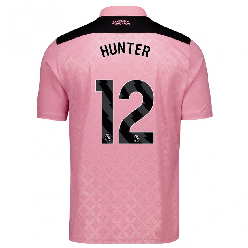 גברים כדורגל Harry Hunter #12 ורוד בהיר שחור הרחק ג'רזי 2026/27