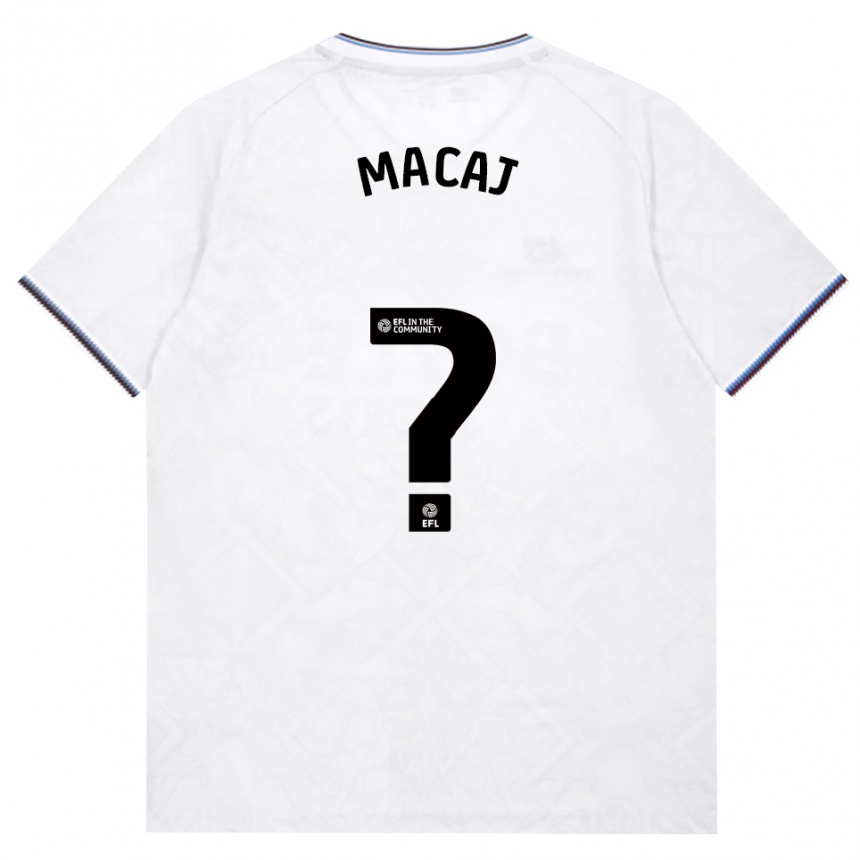 גברים כדורגל Glenn Macaj #0 בורדו לבן הרחק ג'רזי 2026/27