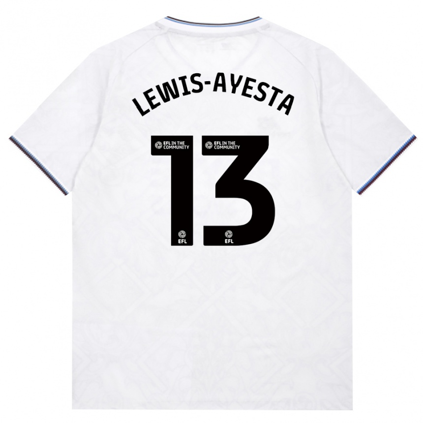 גברים כדורגל Felix Lewis-Ayesta #13 בורדו לבן הרחק ג'רזי 2026/27