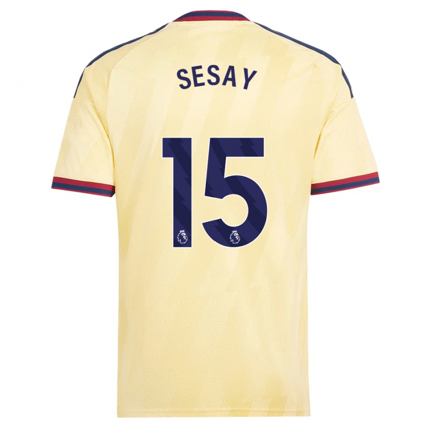 גברים כדורגל Joshua Sesay #15 צהוב בהיר כחול חצות ג'רזי קיט שלישי 2026/27