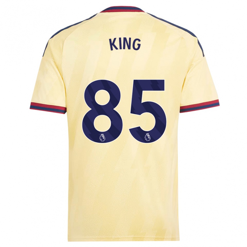 גברים כדורגל Josiah King #85 צהוב בהיר כחול חצות ג'רזי קיט שלישי 2026/27