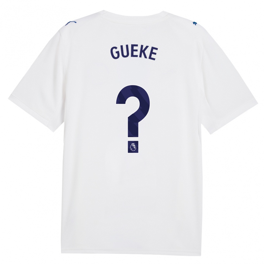 גברים כדורגל William Gueke #0 צי כחול לבן ג'רזי קיט שלישי 2026/27