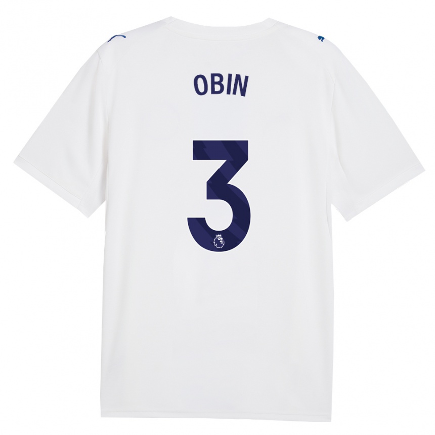 גברים כדורגל Yohann Obin #3 צי כחול לבן ג'רזי קיט שלישי 2026/27
