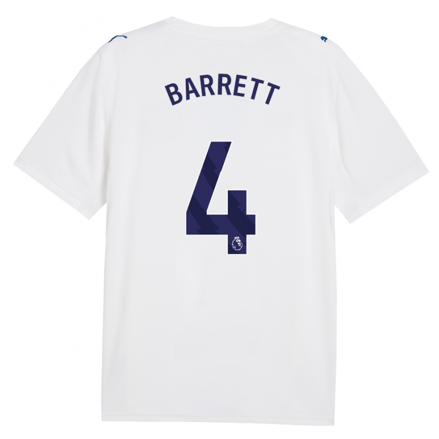 גברים כדורגל Marlow Barrett #4 צי כחול לבן ג'רזי קיט שלישי 2026/27